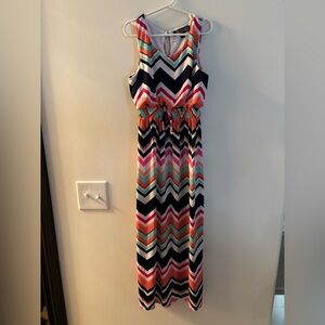 Colorful Chevron Kids Casual Dress